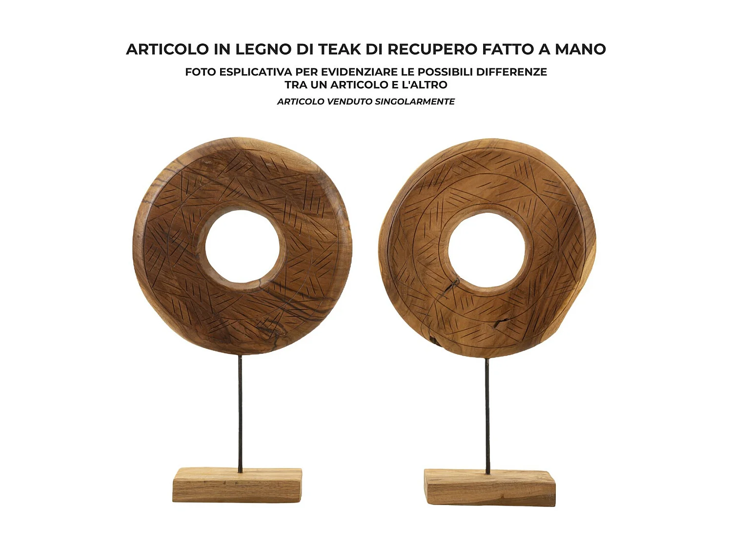 Escultura Círculos 36, Castanho, 35x10x58 cm, Epikasa