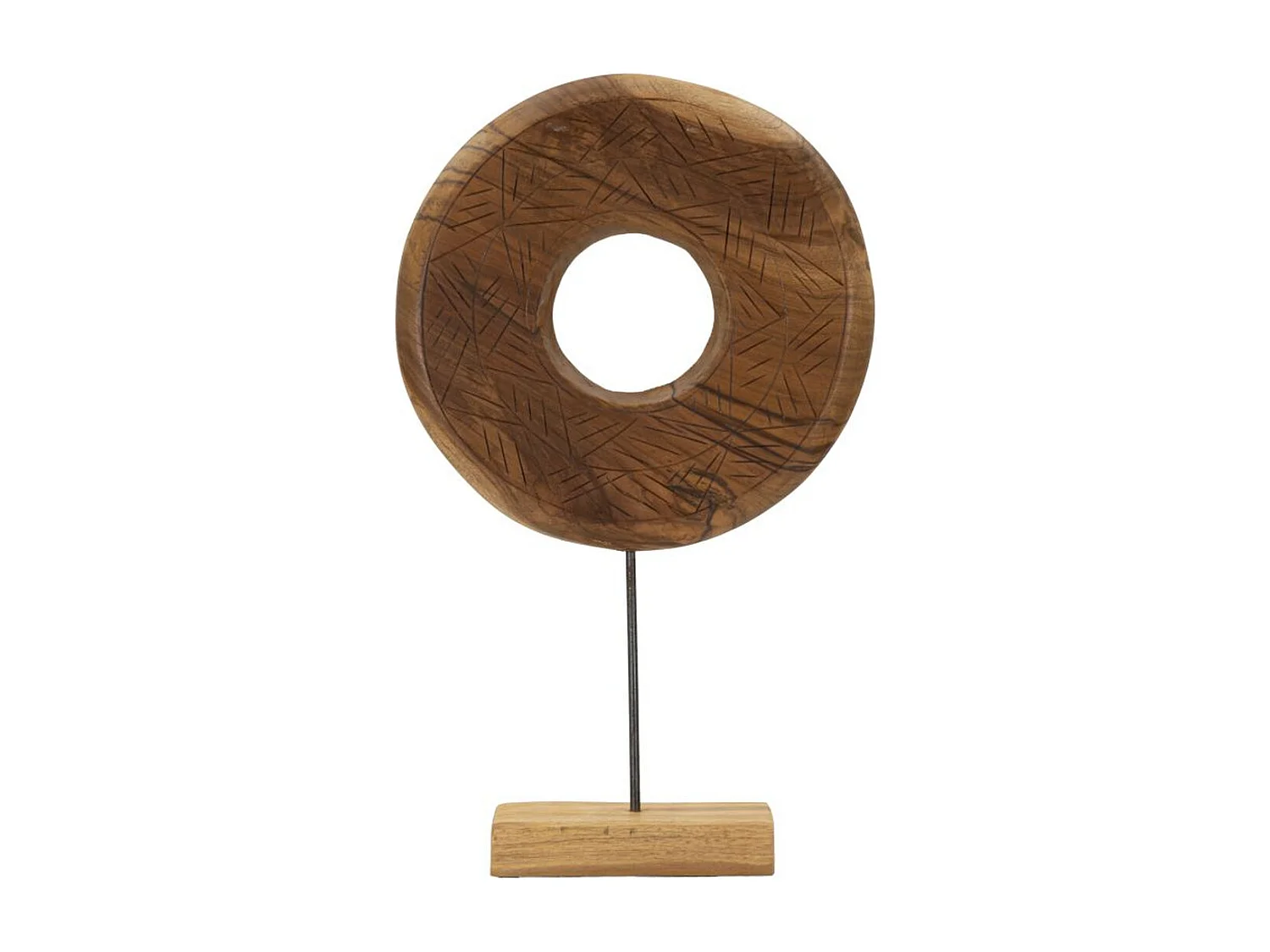 Sculpture Cercles 36, Marron, 35x10x58 cm, Seven Design