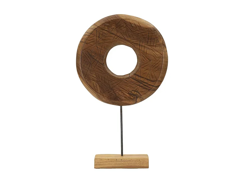 Rzeźba Kręgi 36, Brązowy, 35x10x58 cm, Seven Design