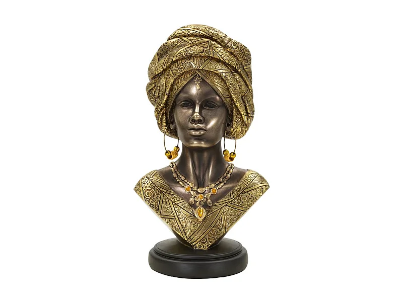 Sculpture Afrique 9, Multicouleur, 21x16x38 cm, Seven Design