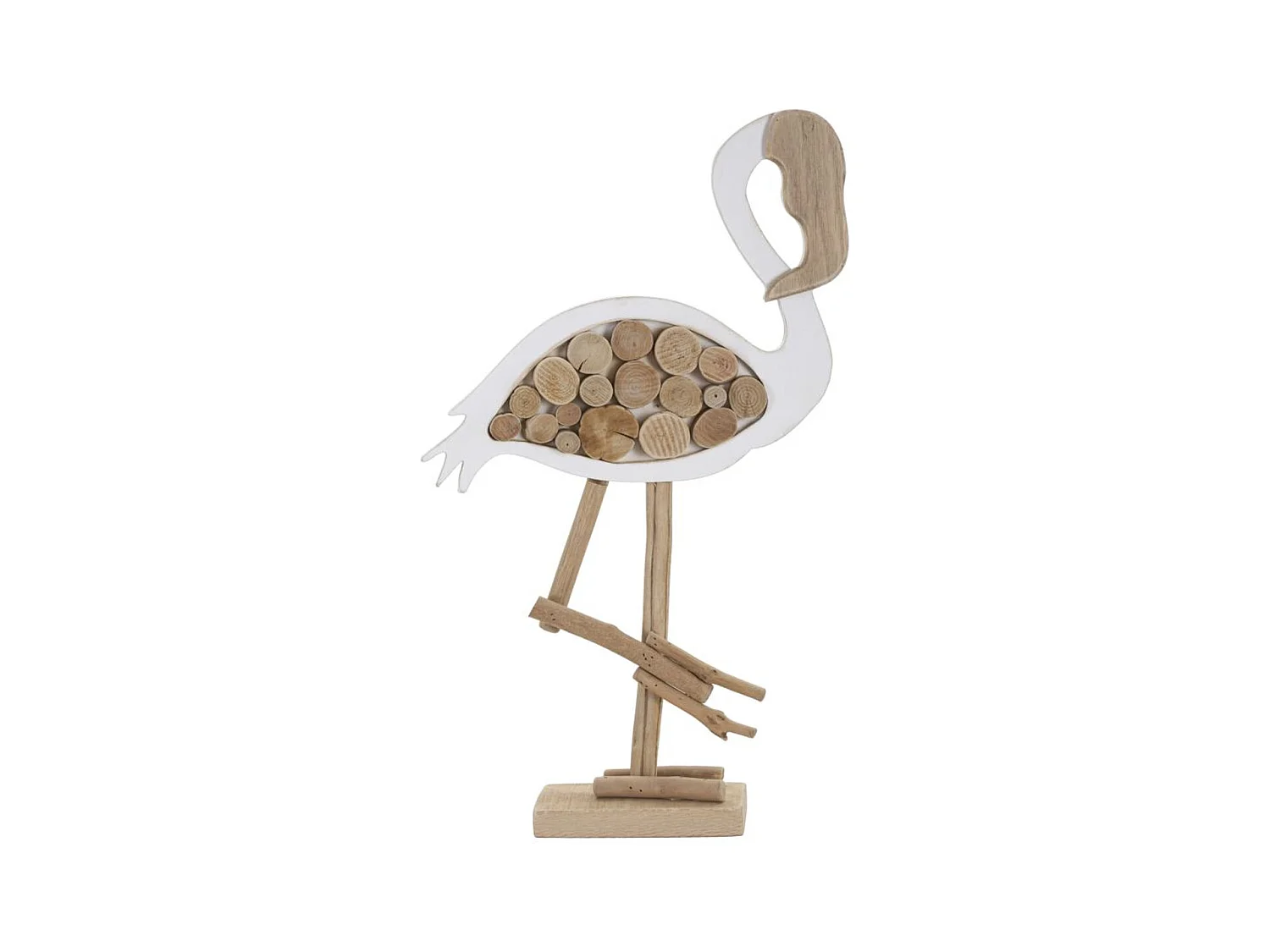 Rzeźba Flamingo, Brązowy, 31x9x56 cm, Epikasa