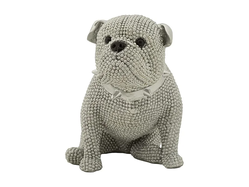 Beeldhouwwerk Hond 8, Zilver, 17x11x14 cm, Epikasa