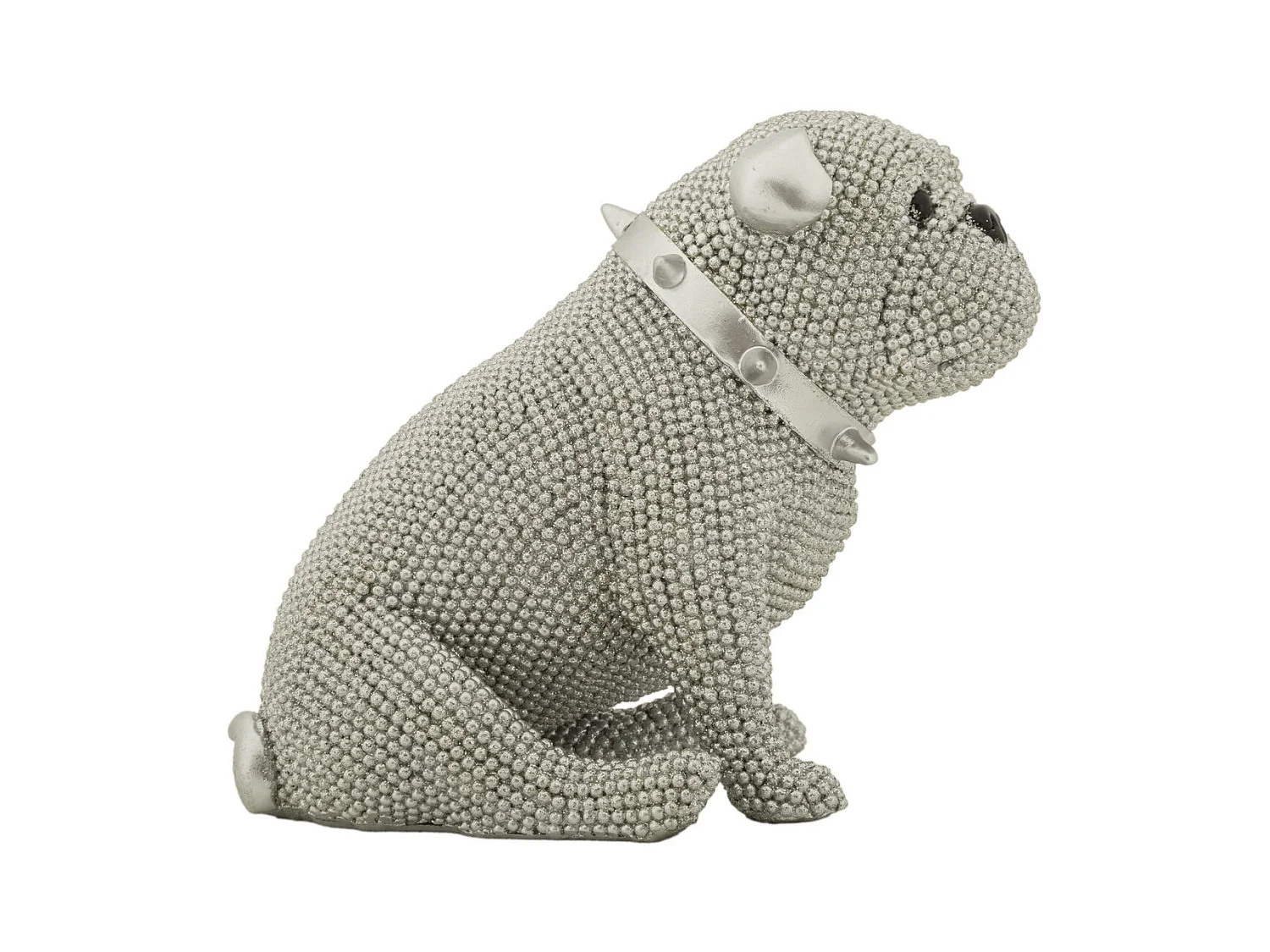 Beeldhouwwerk Hond 8, Zilver, 17x11x14 cm, Epikasa