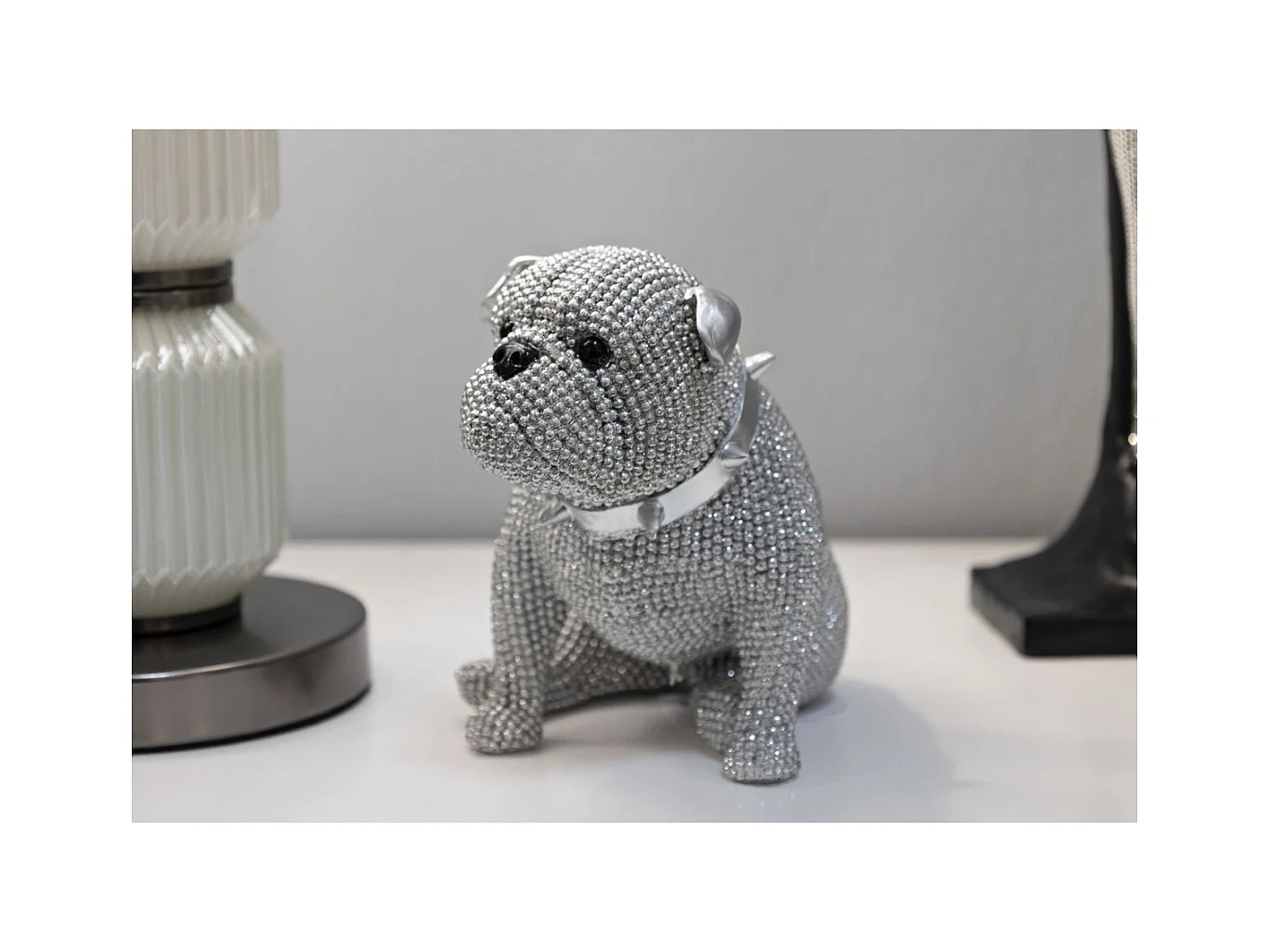 Beeldhouwwerk Hond 8, Zilver, 17x11x14 cm, Epikasa