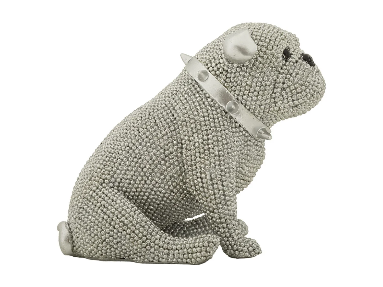 Rzeźba Pies 8, Srebrny, 17x11x14 cm, Seven Design