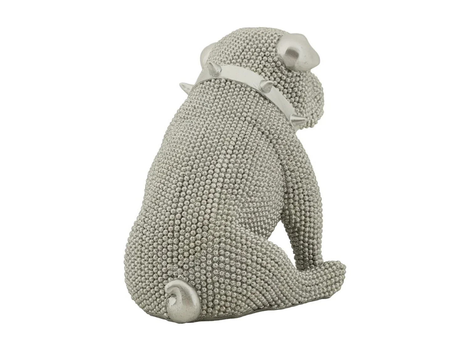 Rzeźba Pies 8, Srebrny, 17x11x14 cm, Seven Design