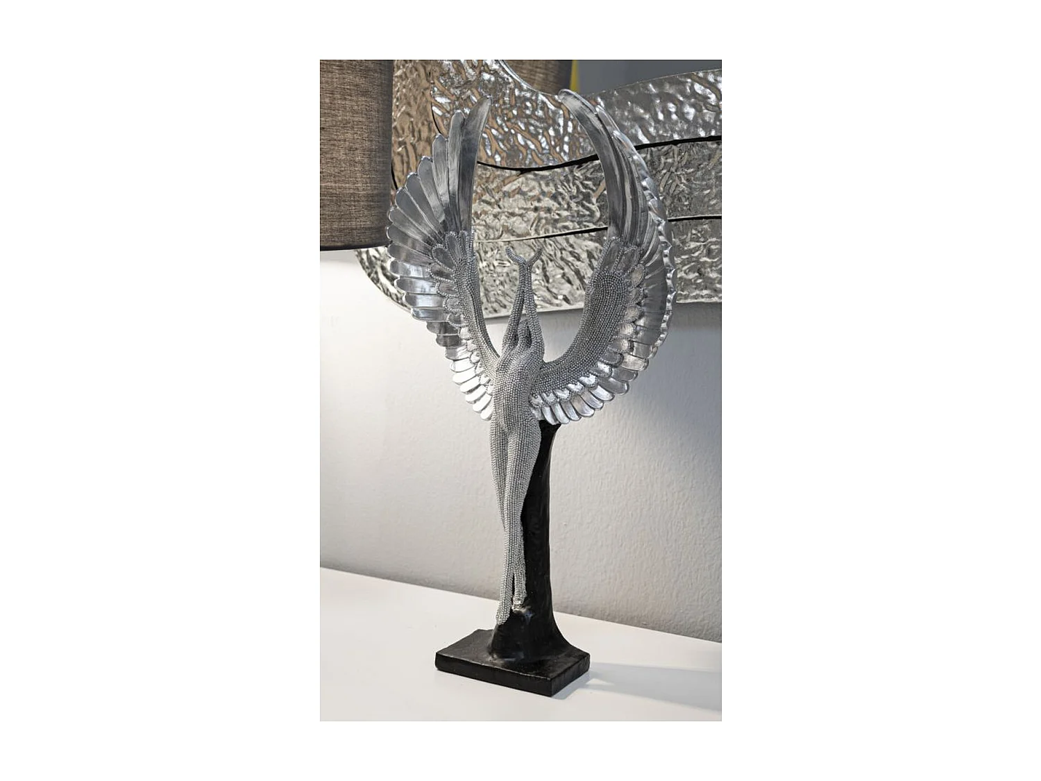Scultura Fenice, Argento, 26x9x48 cm, Seven Design