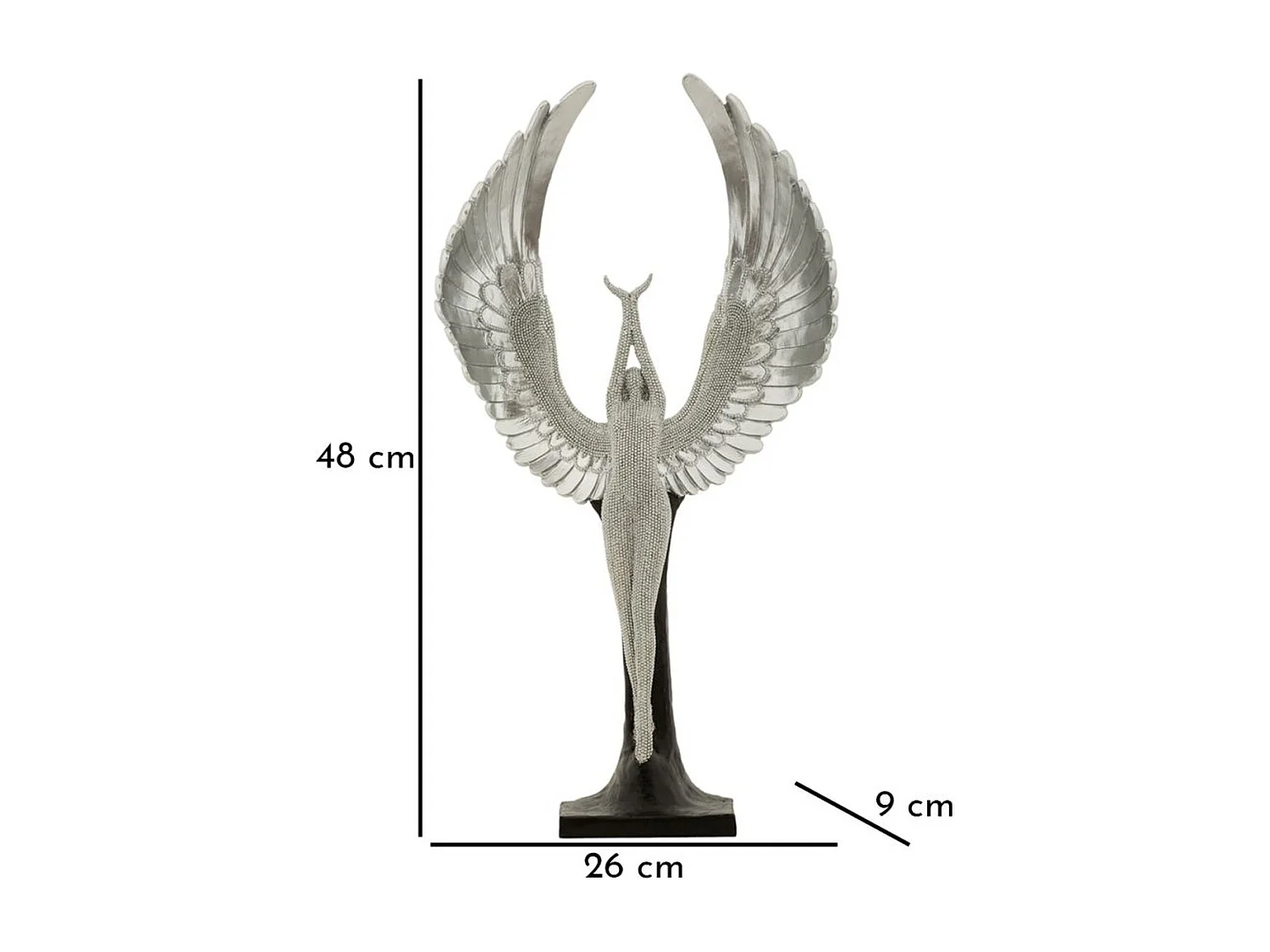 Scultura Fenice, Argento, 26x9x48 cm, Seven Design