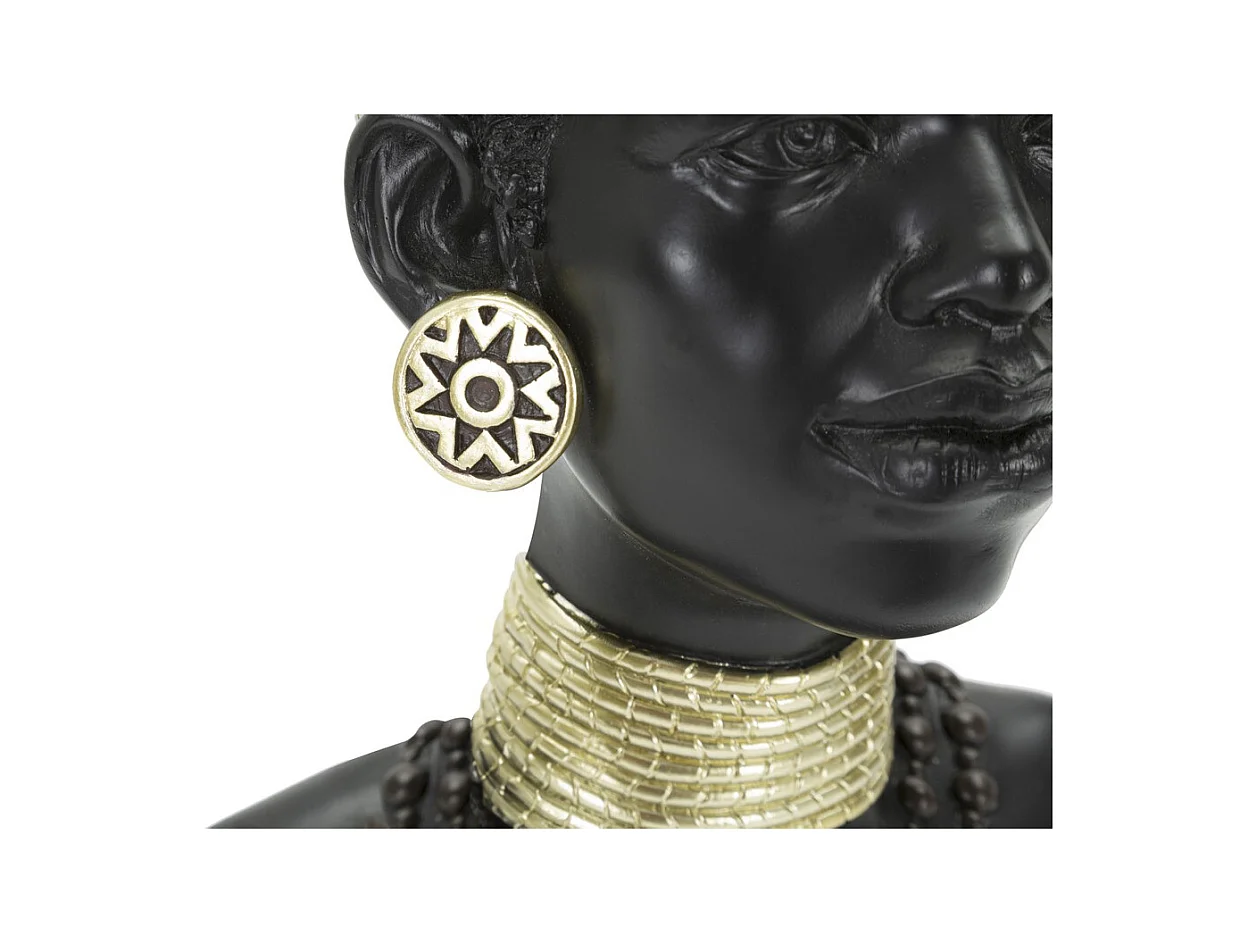 Rzeźba Afryka 7, Czarny, 23x19x38,5 cm, Epikasa