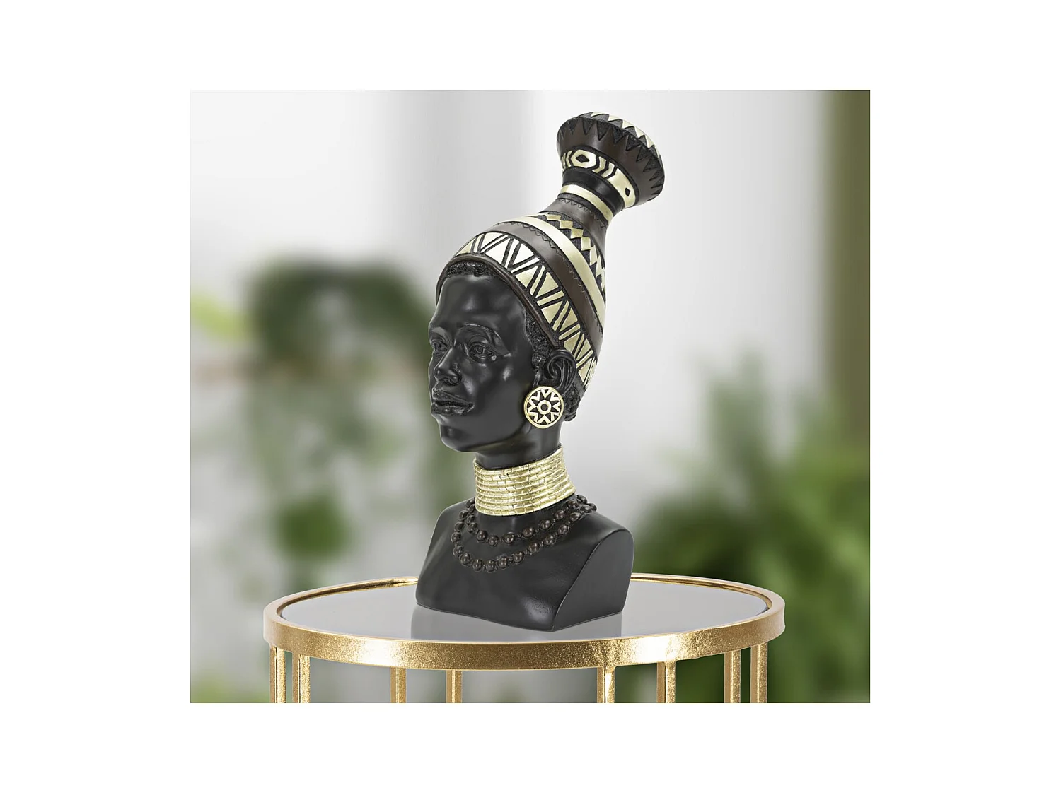 Rzeźba Afryka 7, Czarny, 23x19x38,5 cm, Epikasa