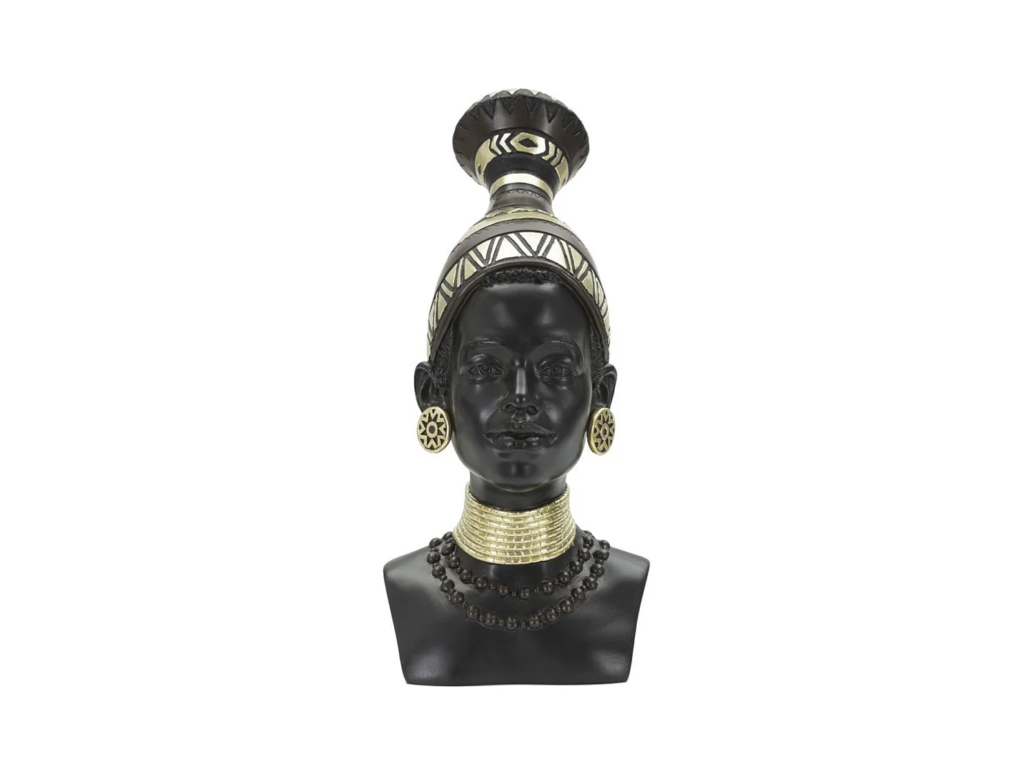 Sculpture Afrique 7, Noir, 23x19x38,5 cm, Epikasa