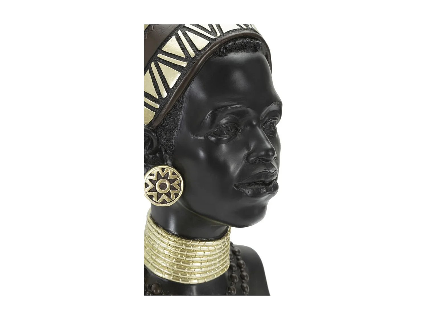 Rzeźba Afryka 7, Czarny, 23x19x38,5 cm, Seven Design