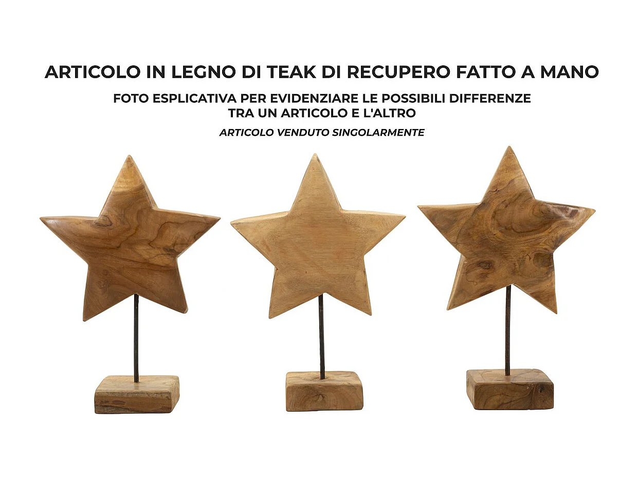 Sculpture Stella, Marron, 28x12x42 cm, Seven Design