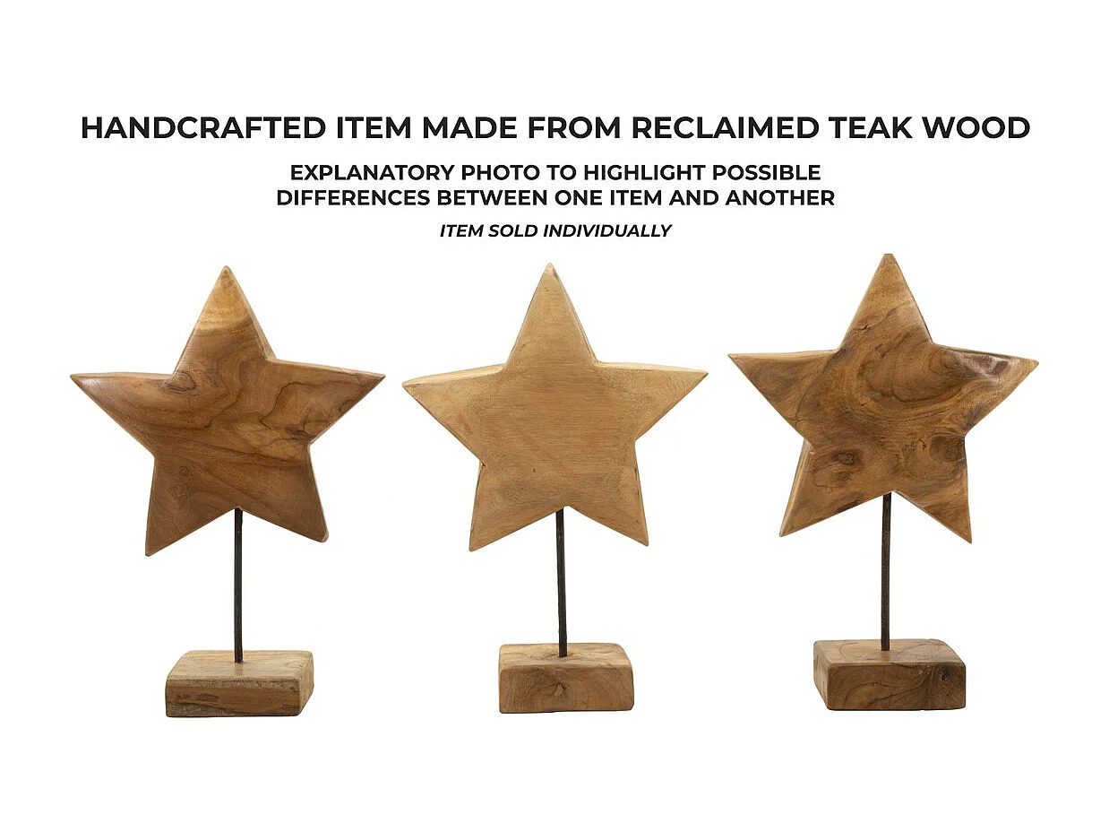 Sculpture Stella, Marron, 28x12x42 cm, Seven Design