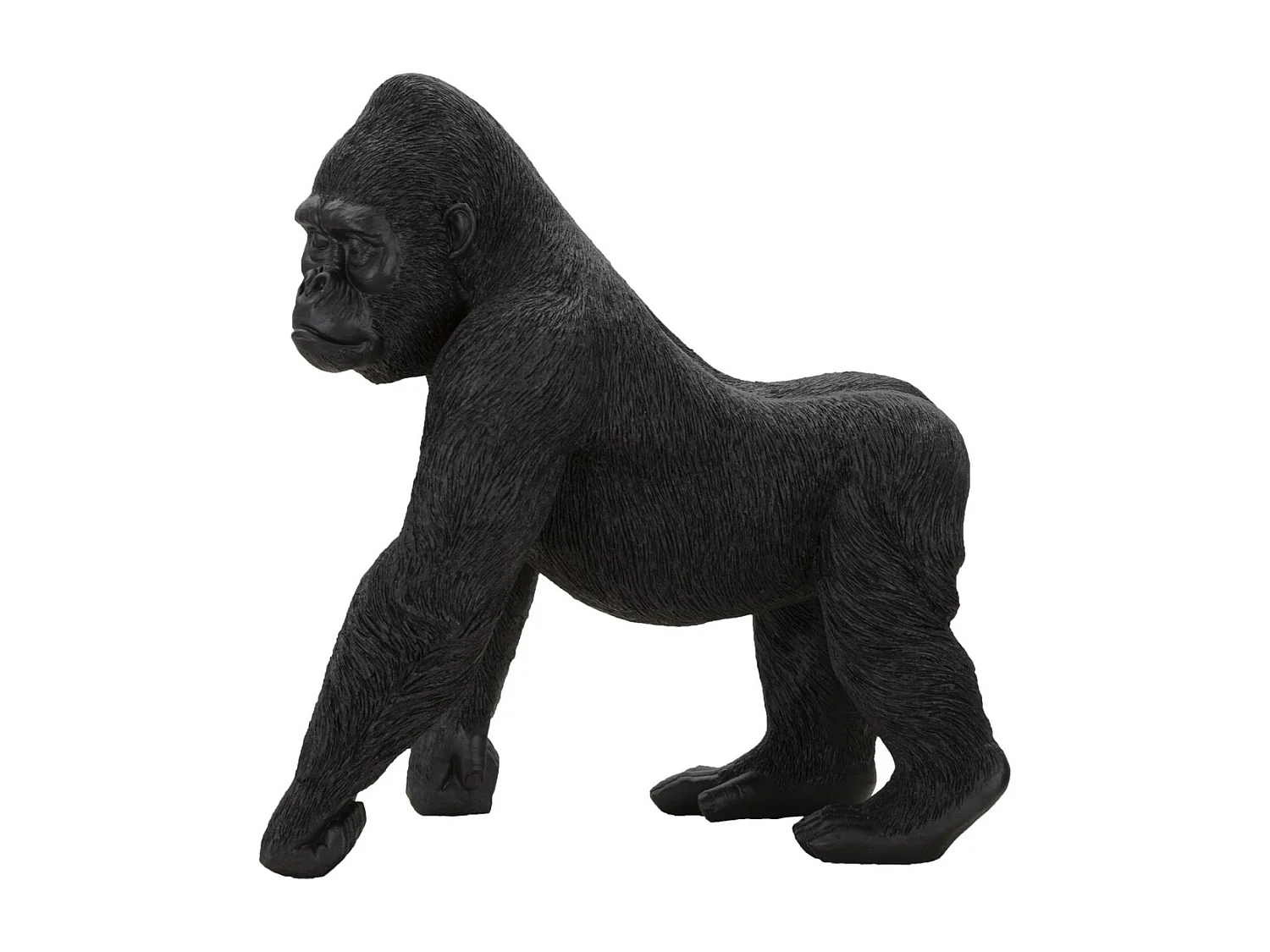Sculpture Gorille 2, Noir, 35x21,5x37,5 cm, Seven Design