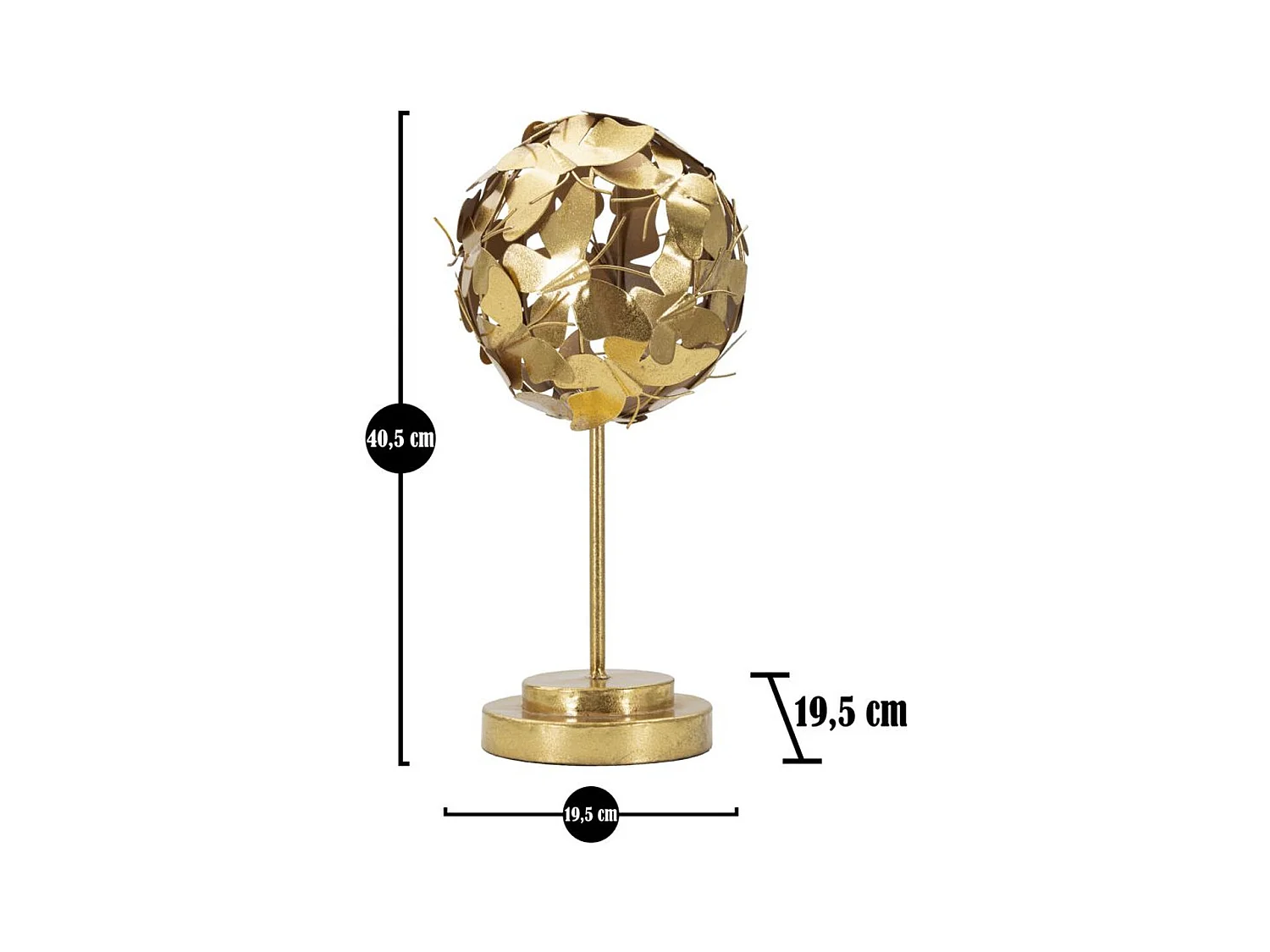 Escultura Flores 56, Ouro, 19,5x19,5x40,5 cm, Epikasa