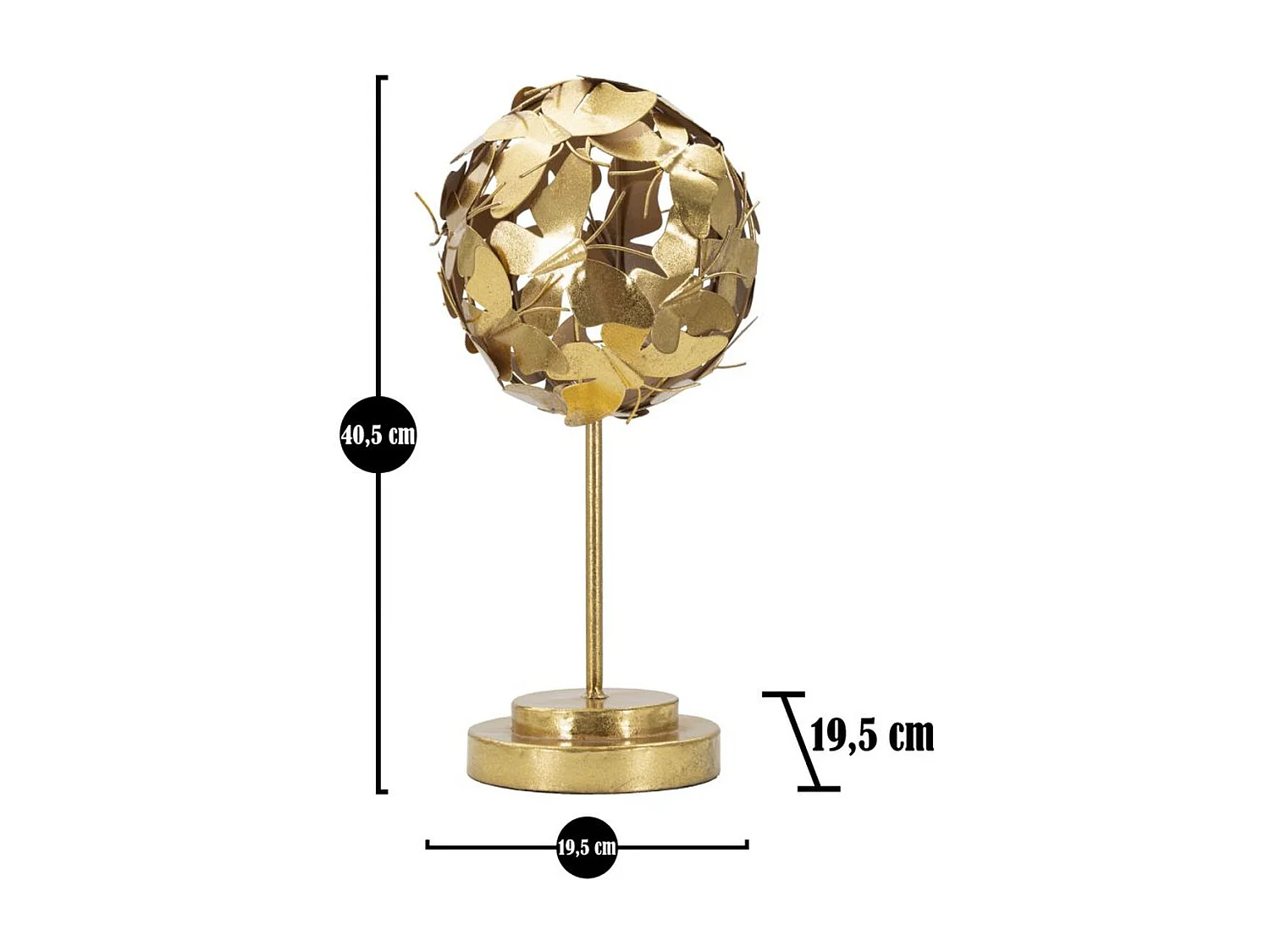 Sculpture Fleurs 56, Or, 19,5x19,5x40,5 cm, Seven Design