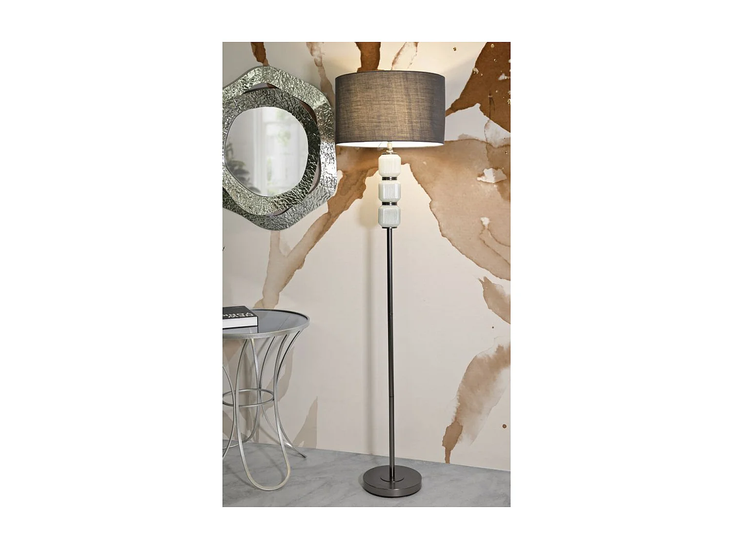 Lampa Podłogowa MF216, Szary, 42,5x42,5x163 cm, Epikasa