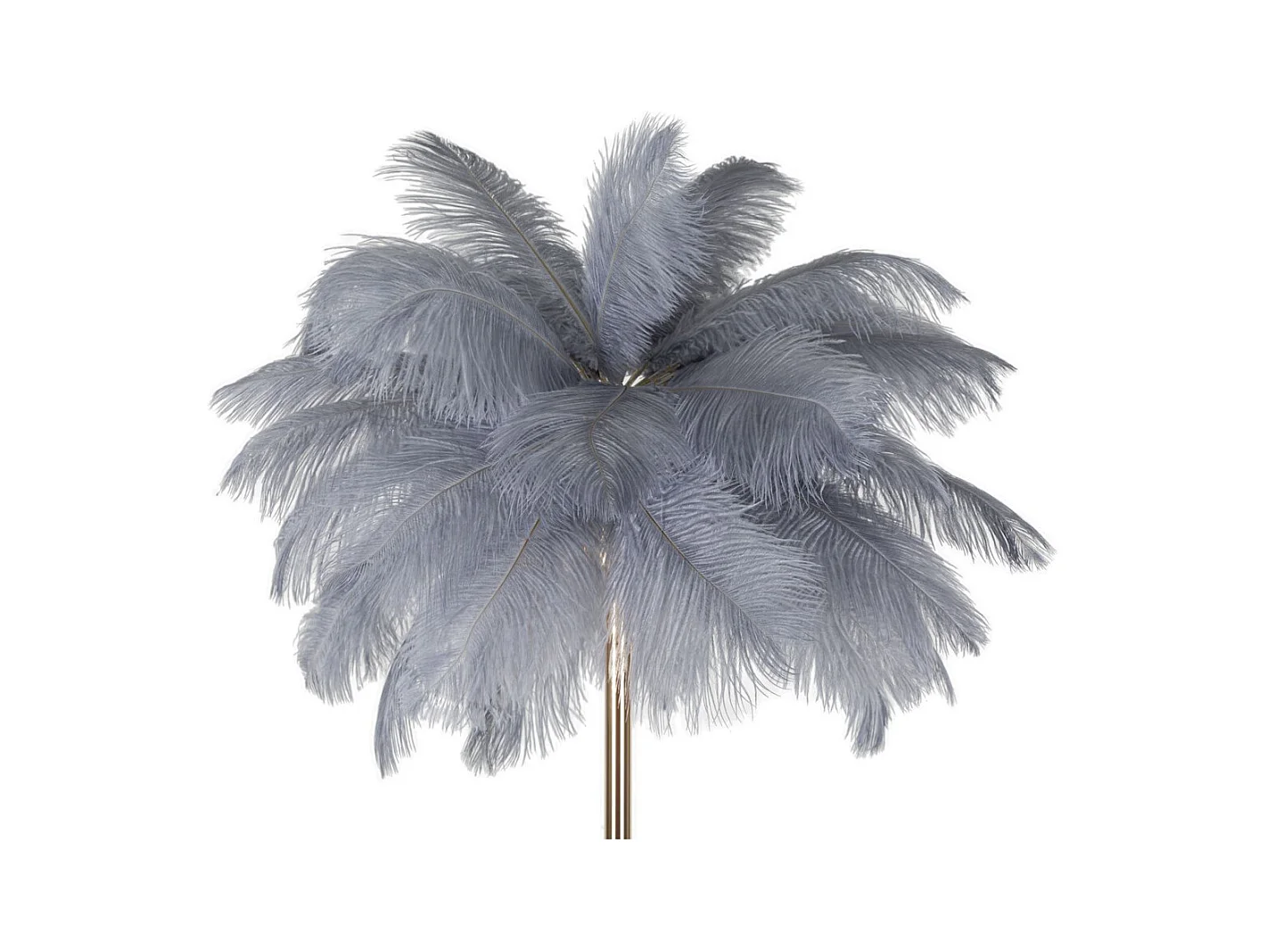 Lampada da Terra Piume 8, Grigio, 55x55x160 cm, Epikasa