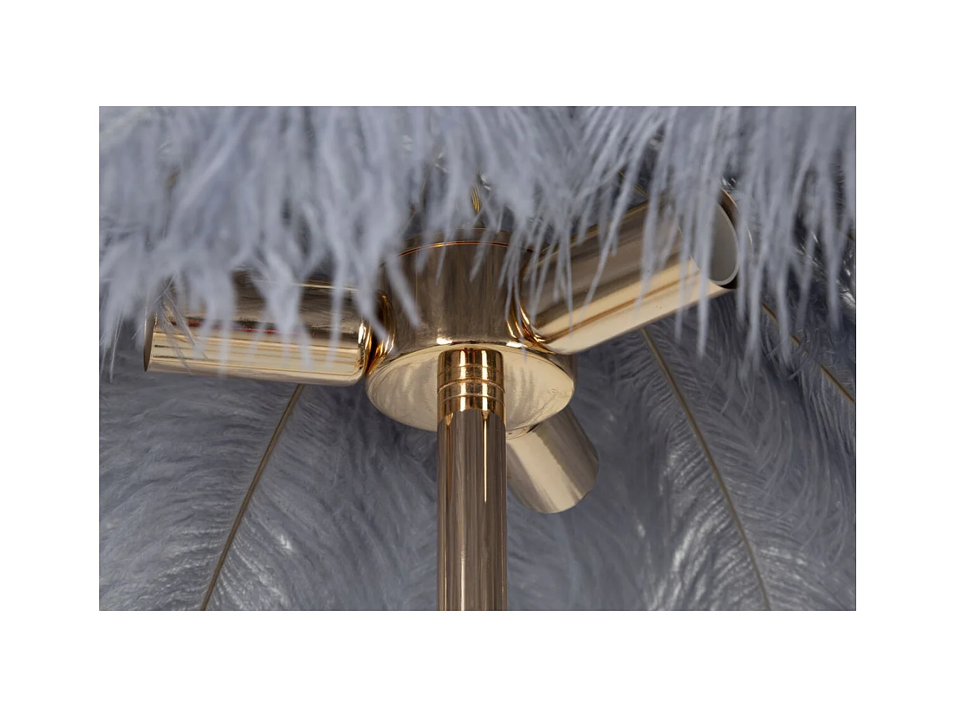 Lampada da Terra Piume 8, Grigio, 55x55x160 cm, Epikasa