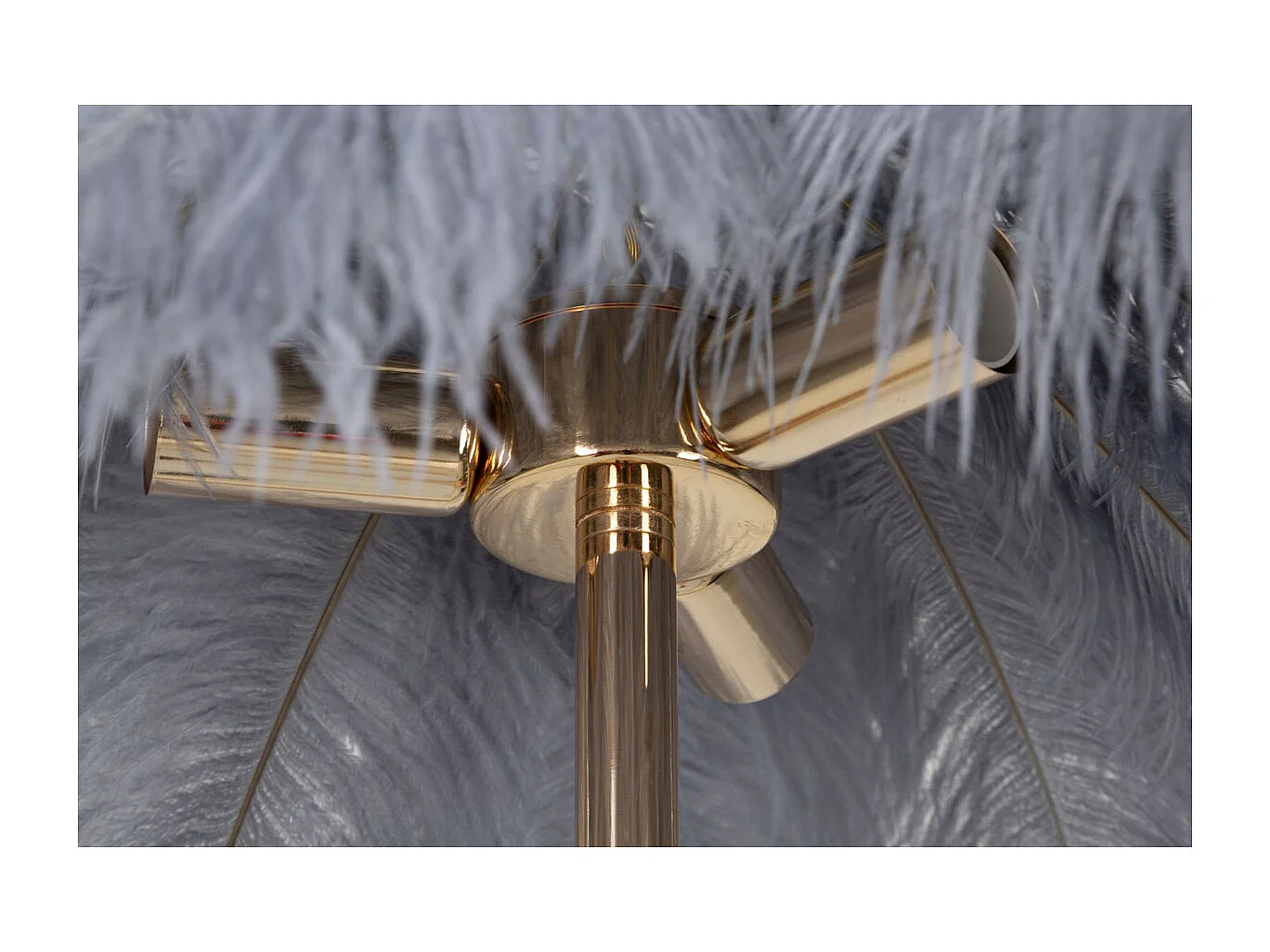 Lampadaire Plumes 8, Gris, 55x55x160 cm, Seven Design