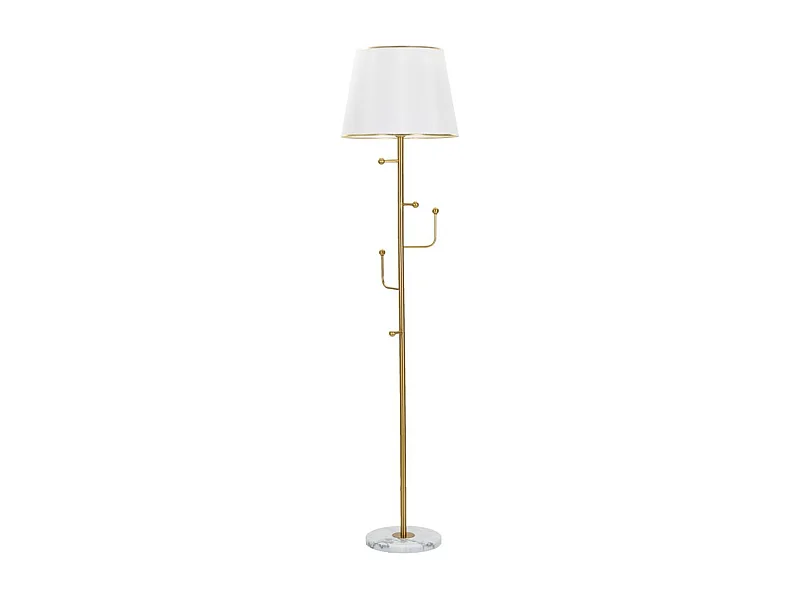 Lampa Podłogowa MF191, Złoto, 41x41x173 cm, Seven Design