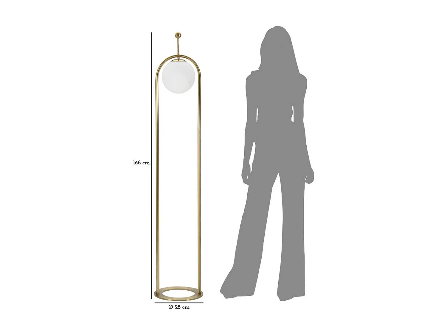 Staande Lamp MF206, Wit, 28x28x168 cm, Epikasa