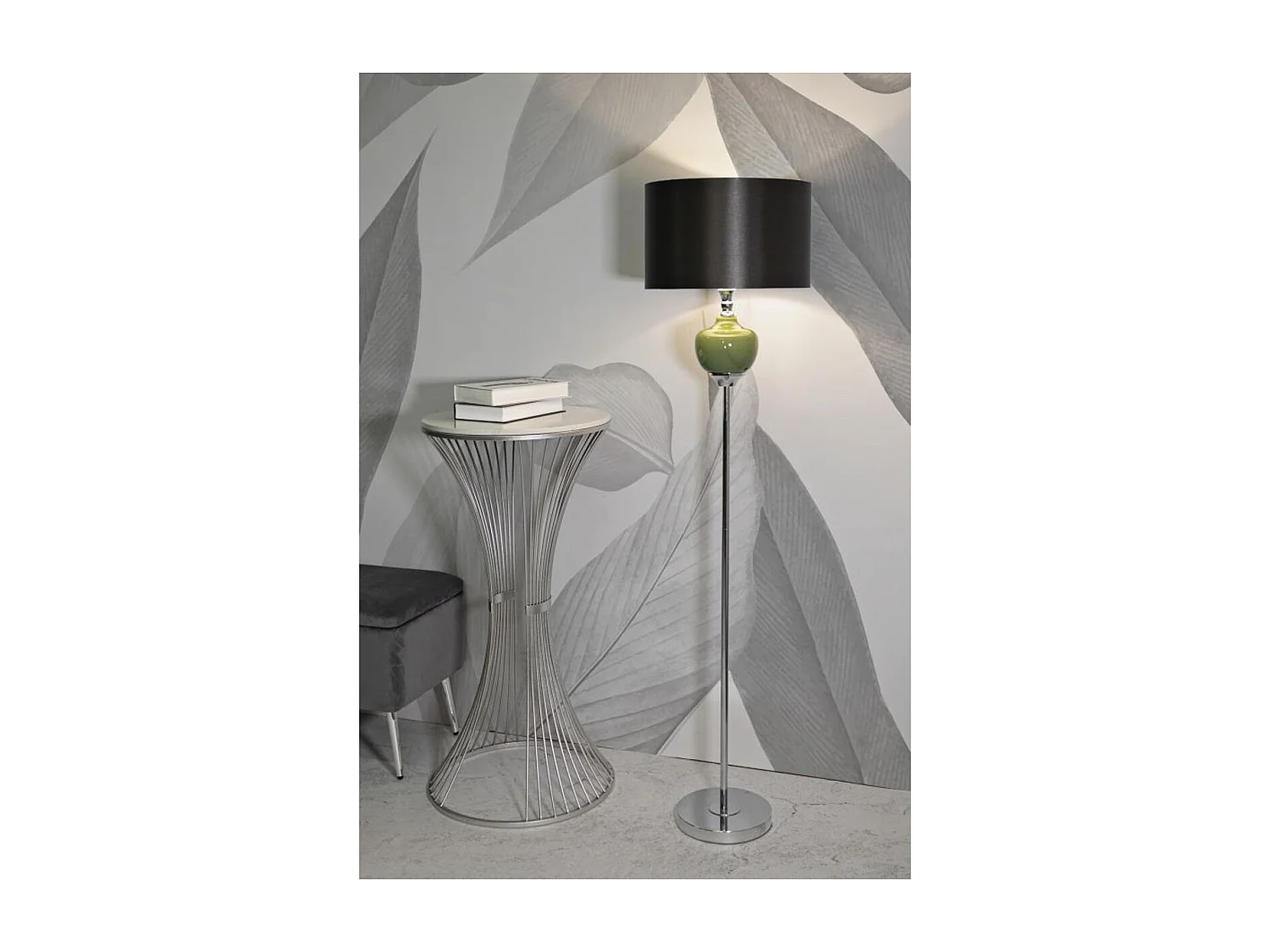 Lampadaire MF218, Vert, 40x40x160 cm, Seven Design