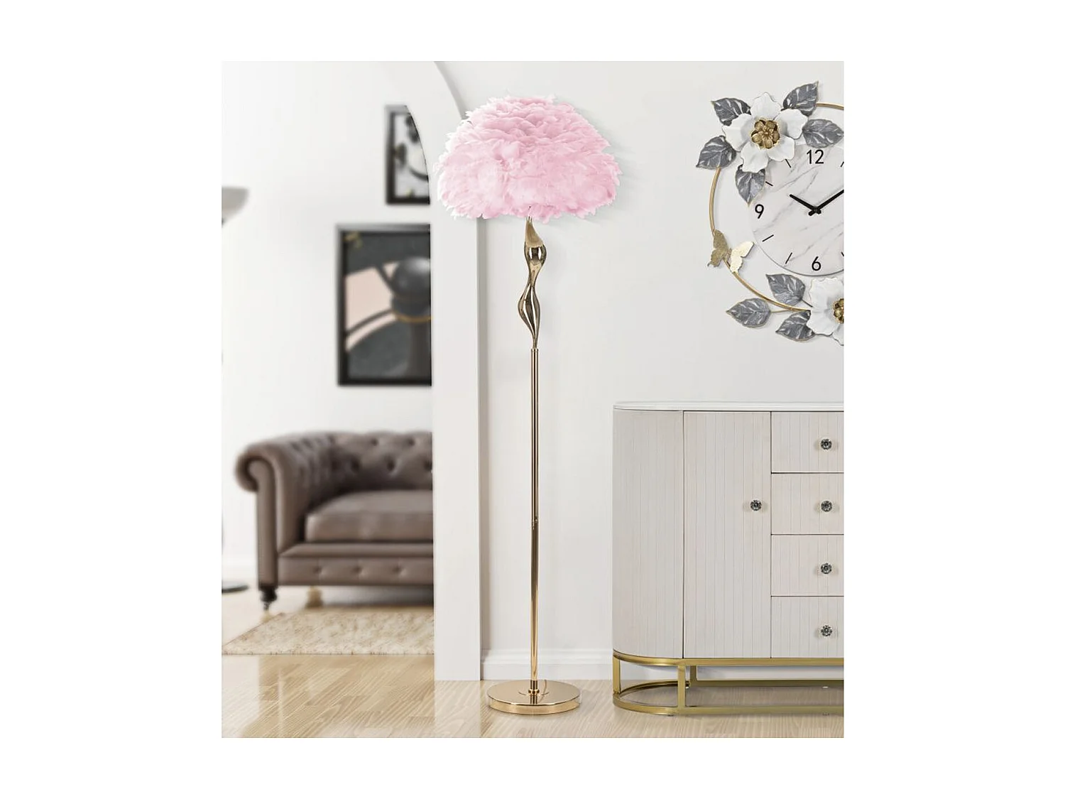 Lampadaire MF189, Rose, 50x50x165 cm, Seven Design