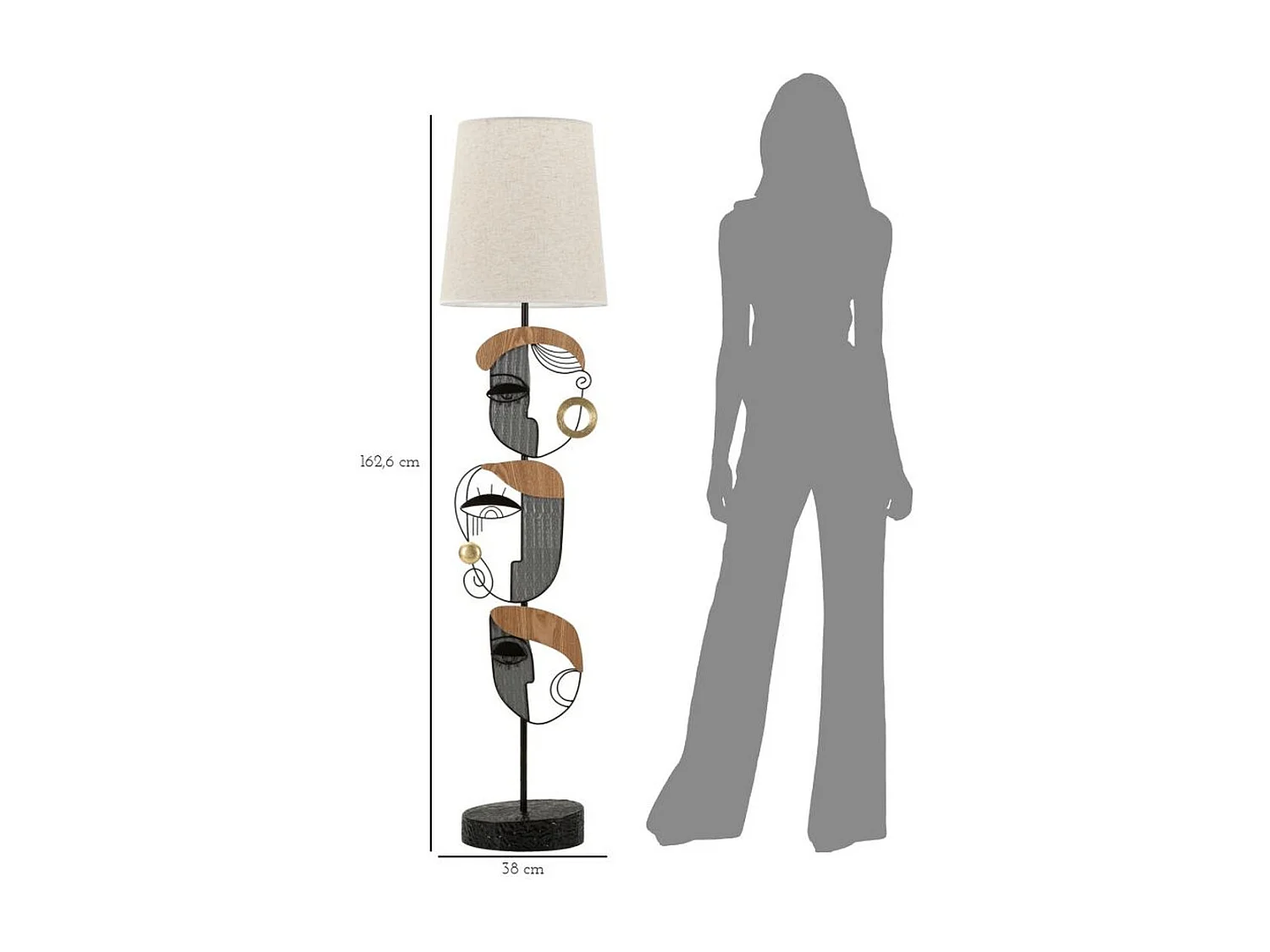 Lampa Podłogowa MF192, Wielokolorowy, 38x38x162,6 cm, Seven Design