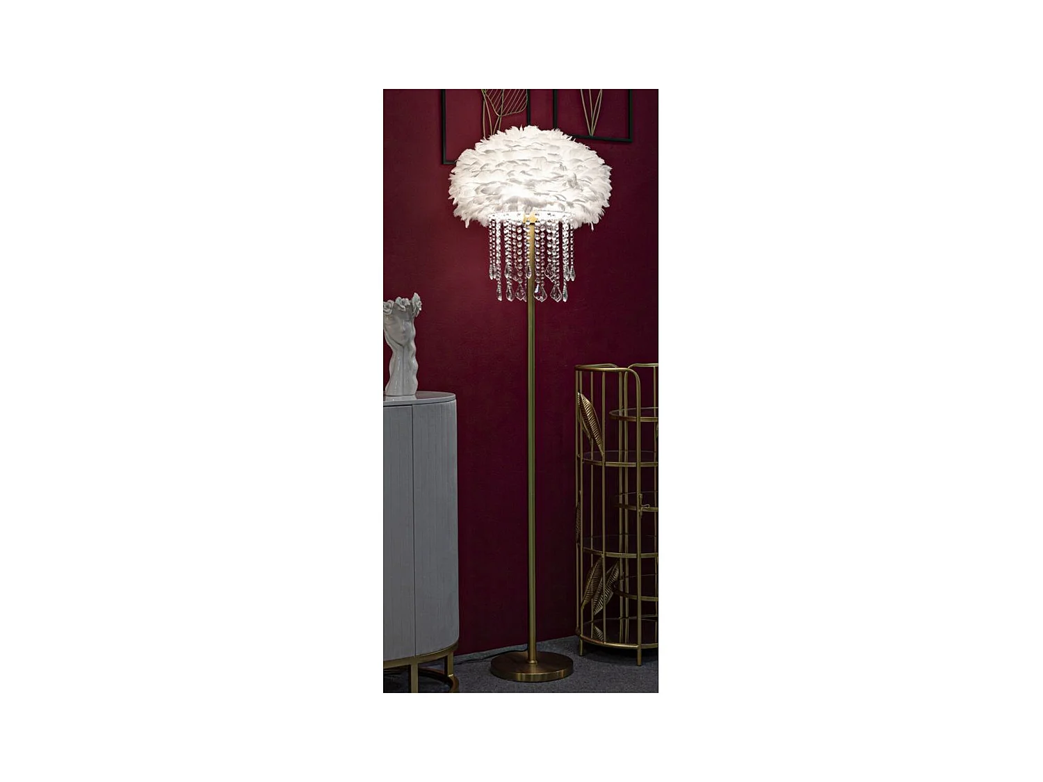 Staande Lamp MF183, Wit, 40x40x165 cm, Epikasa