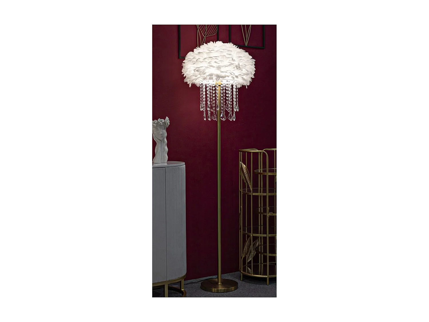 Staande Lamp MF183, Wit, 40x40x165 cm, Epikasa