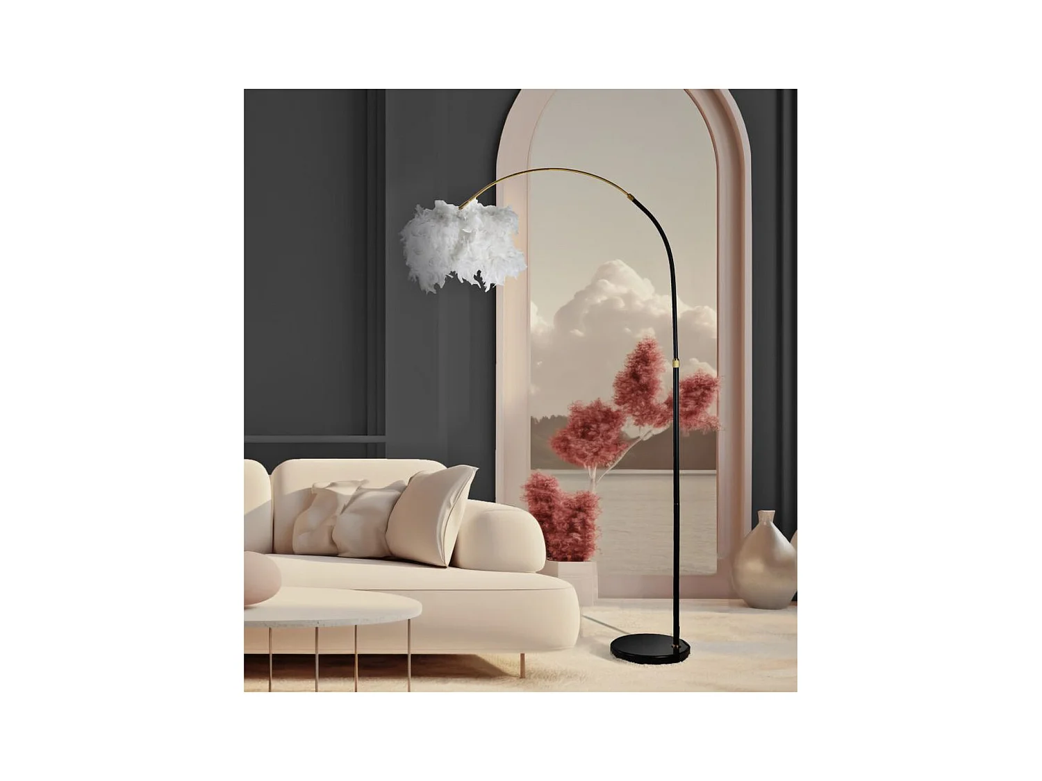 Lampa Podłogowa MF182, Czarny, 100x100x150 cm, Epikasa