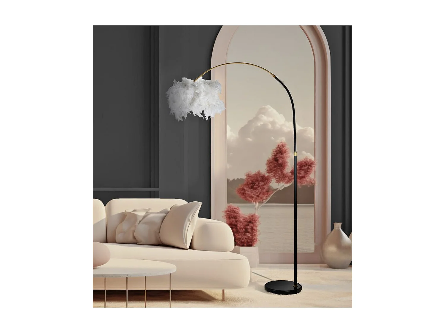 Lampa Podłogowa MF182, Czarny, 100x100x150 cm, Seven Design