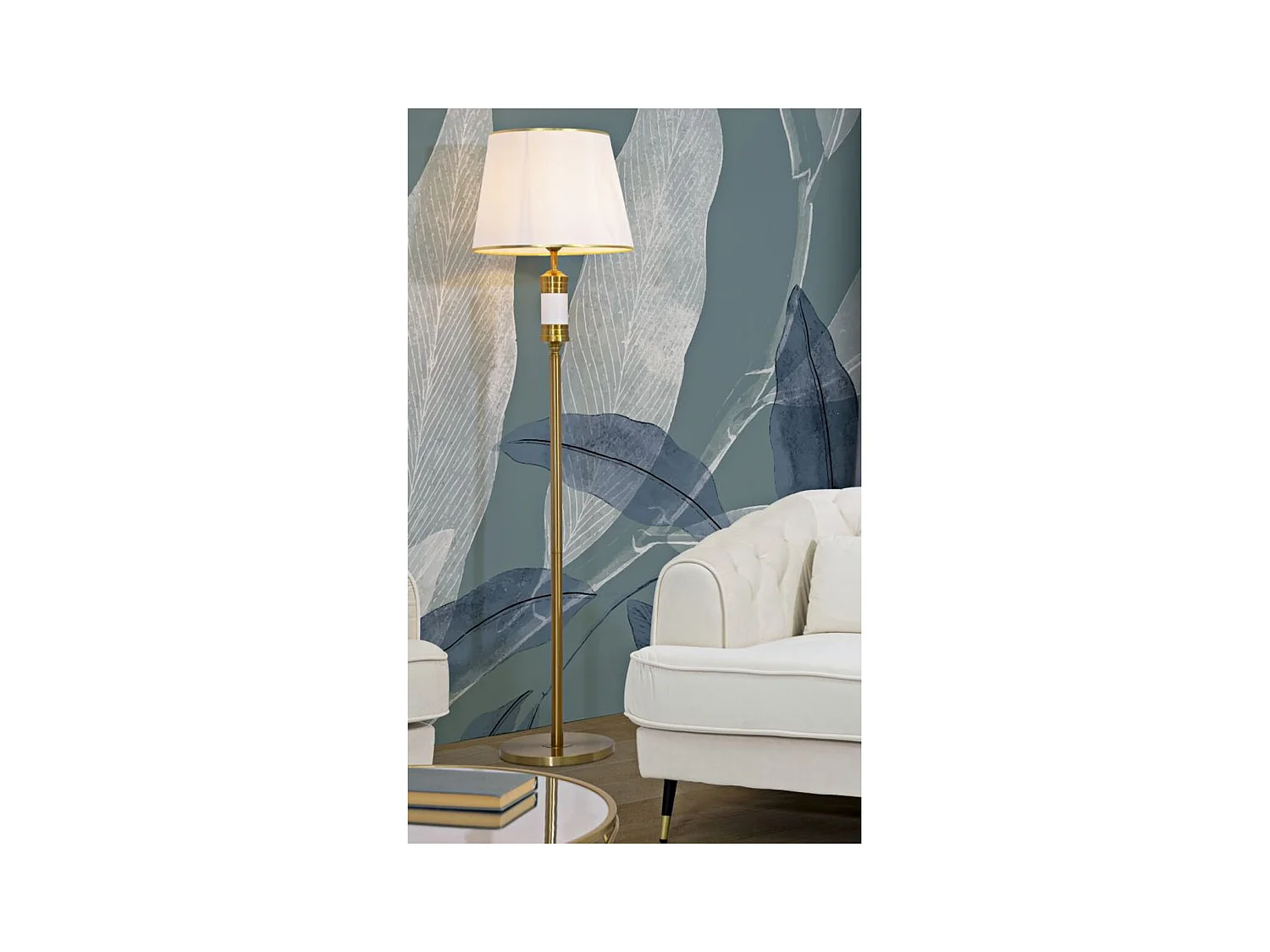 Lampada da Terra MF194, Bianco, 41x41x160 cm, Epikasa