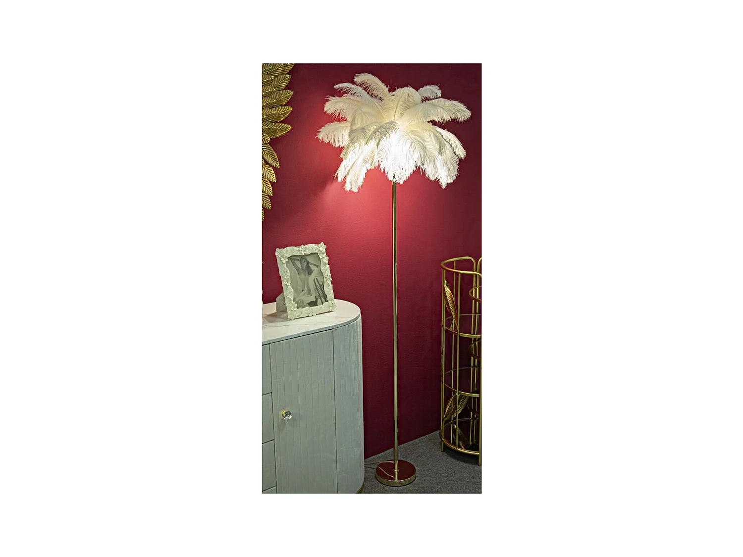 Staande Lamp Veren 9, Wit, 55x55x160 cm, Epikasa