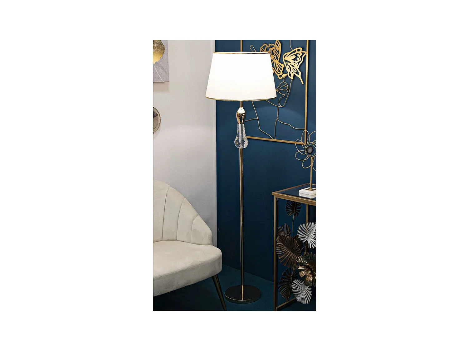 Staande Lamp MF209, Goud, 45x45x165 cm, Epikasa