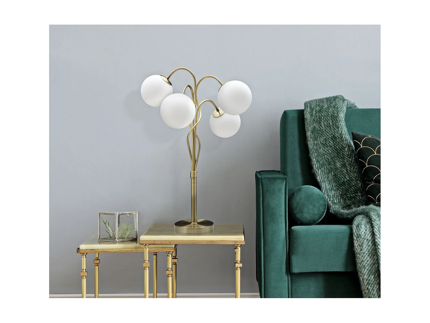 Lampa Podłogowa MF207, Złoto, 53x53x74 cm, Epikasa