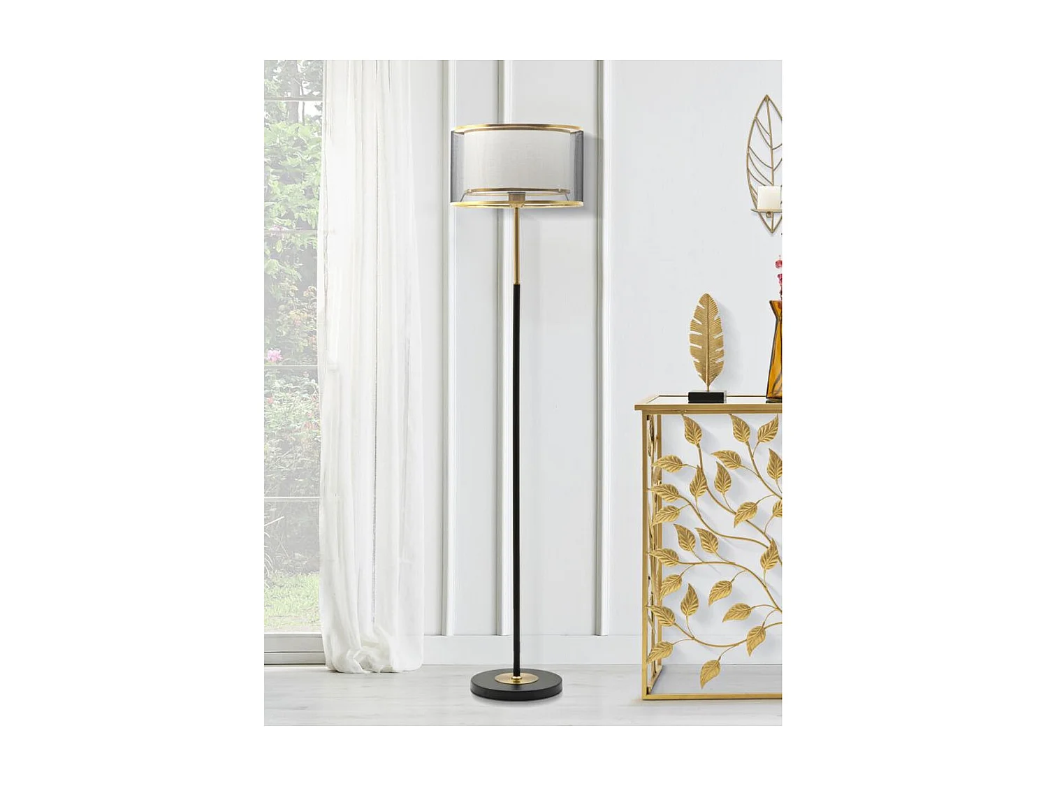 Lampa Podłogowa MF198, Biały, 35x35x153 cm, Seven Design