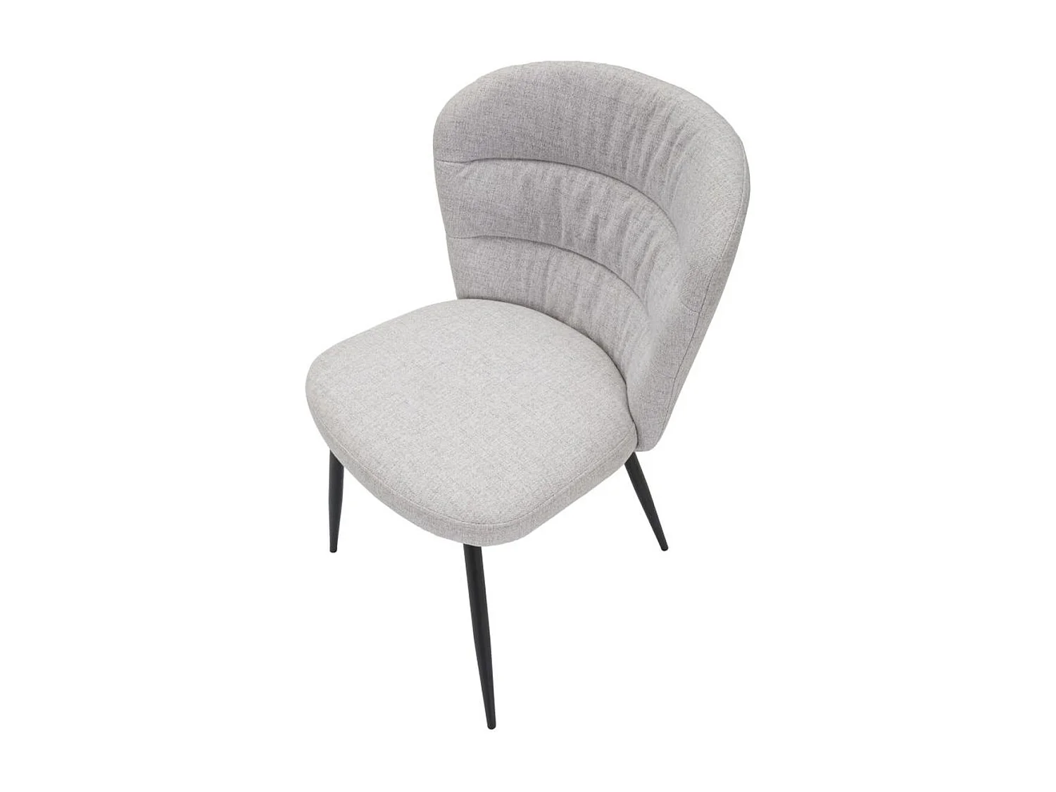 Lot de 2 Chaises MF378, Gris, 58x60,5x85 cm, Epikasa