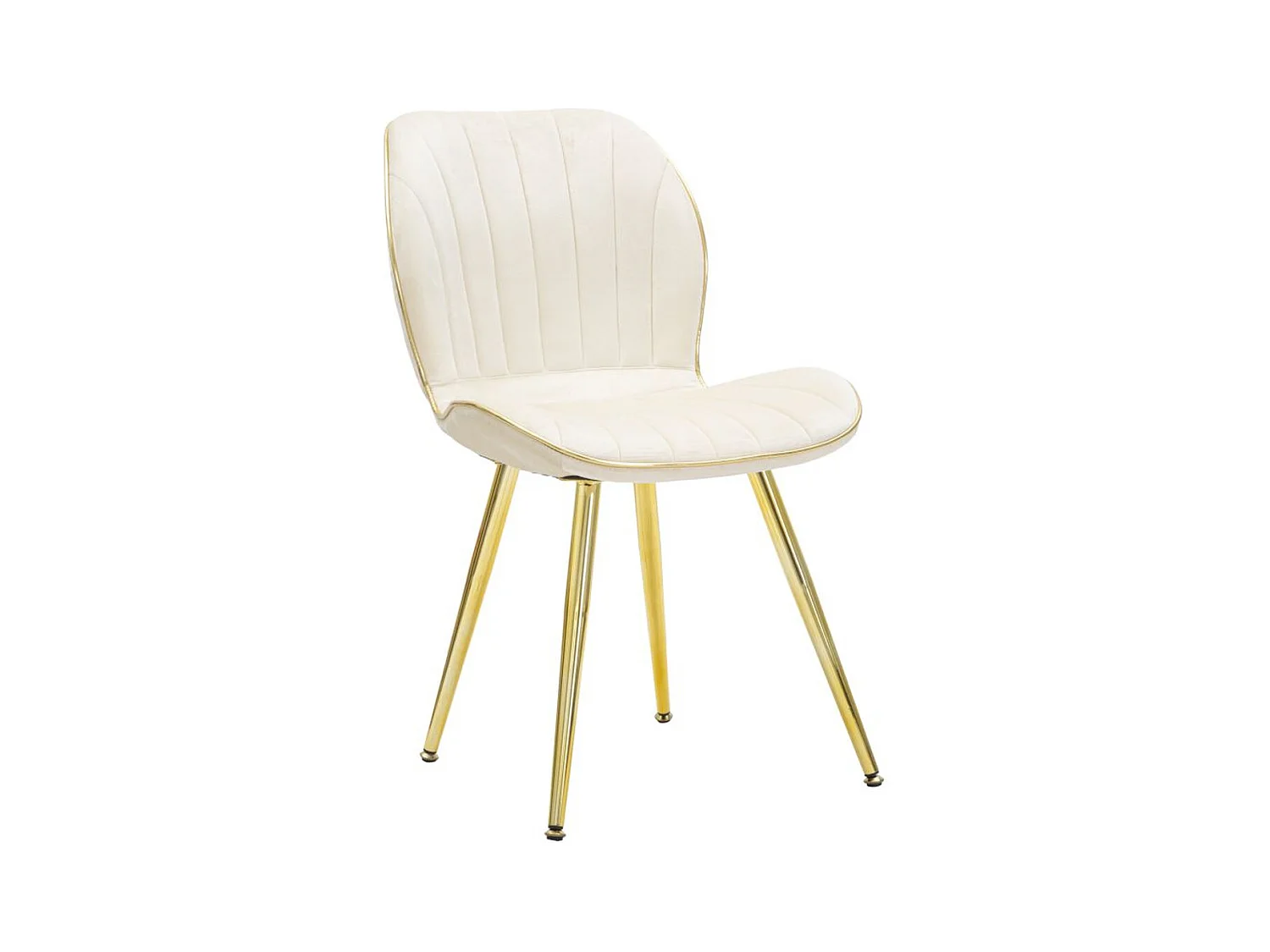 Lot de 2 Chaises MF383, Beige, 46x58x77 cm, Epikasa