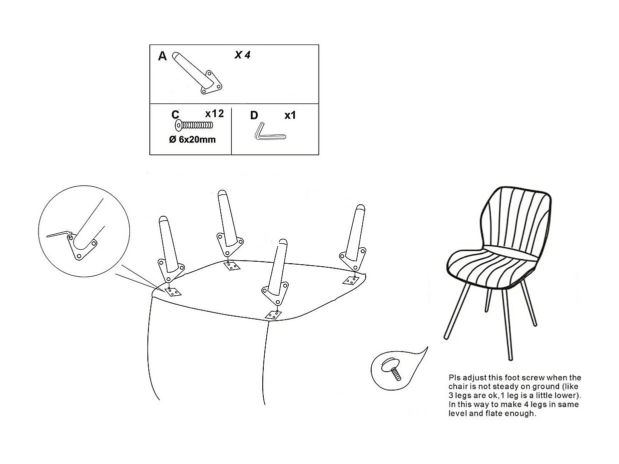 Zestaw 2 krzeseł MF384, Zielony, 46x58x77 cm, Seven Design