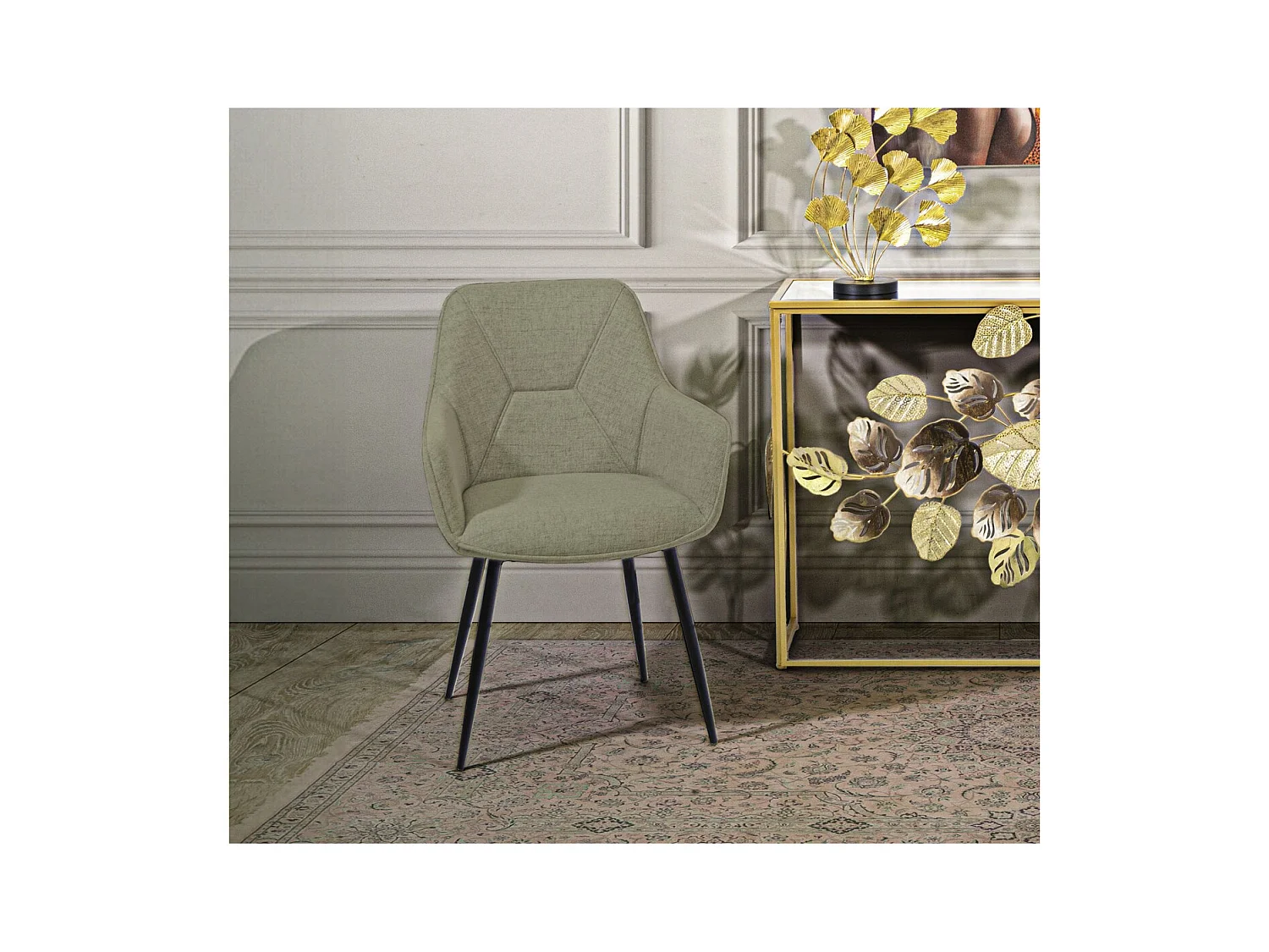 Set di 2 Sedie MF380, Verde, 58x63x85,5 cm, Seven Design