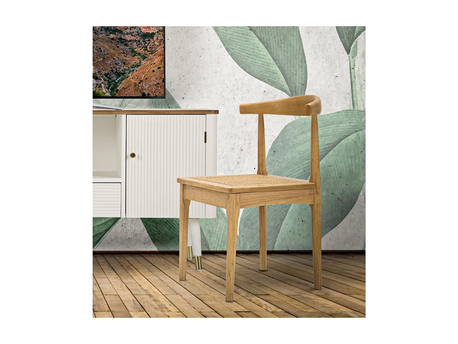 Lot de 2 Chaises Natura 6, Marron, 54x54x70 cm, Epikasa