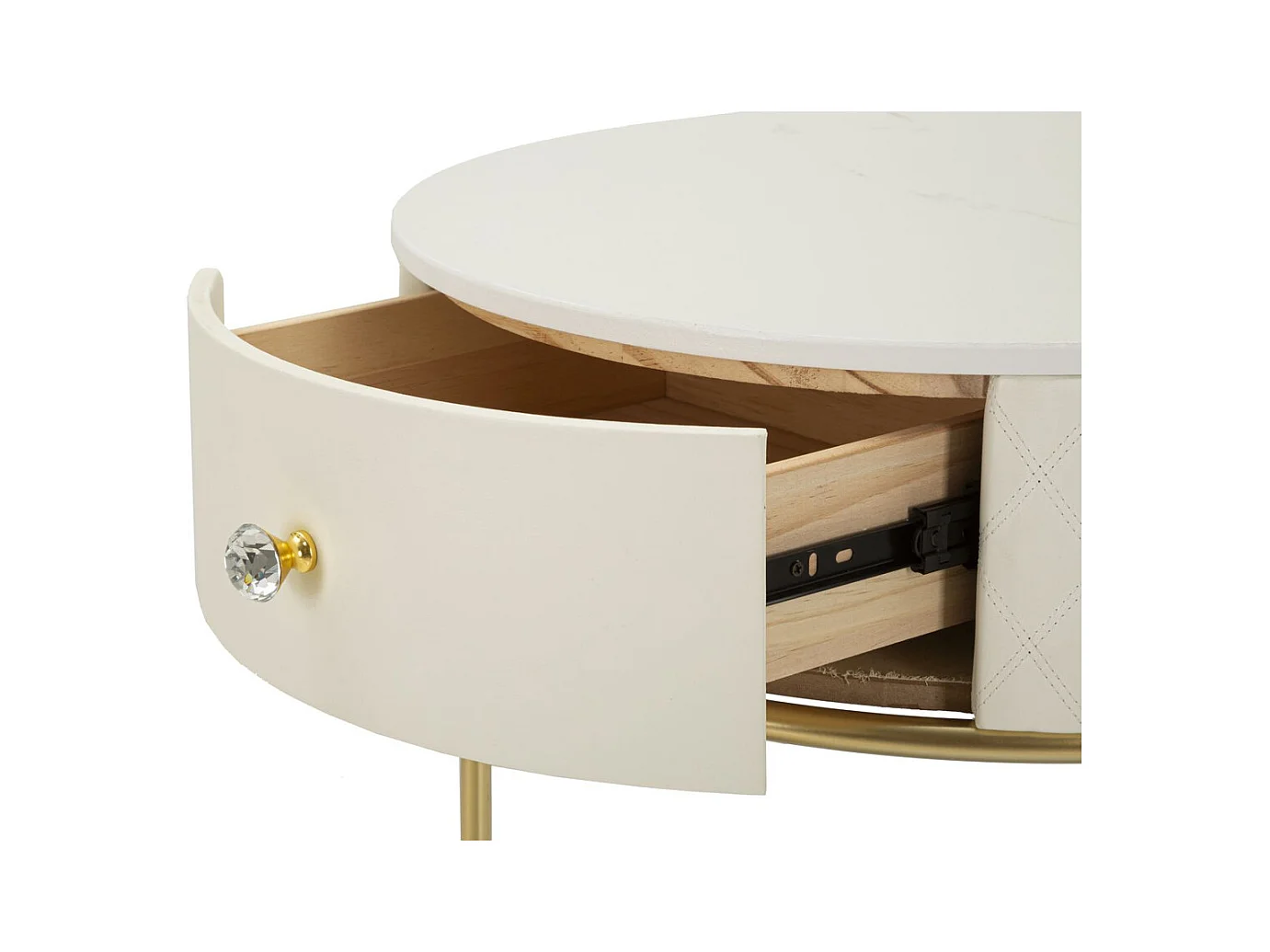 Comodino MF12, Bianco, 52x52x70 cm, Epikasa