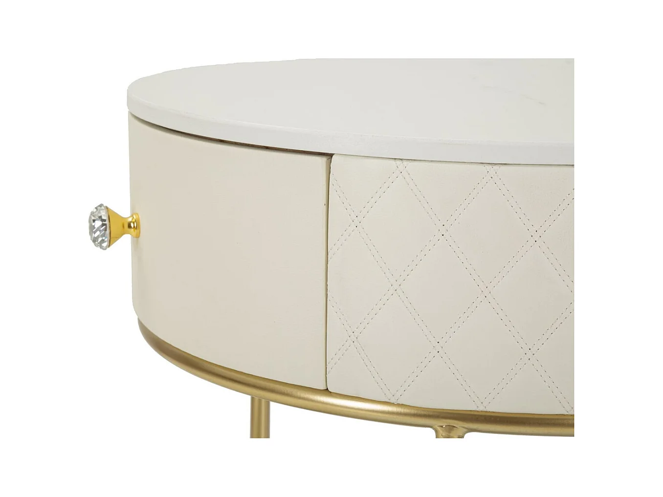 Comodino MF12, Bianco, 52x52x70 cm, Epikasa