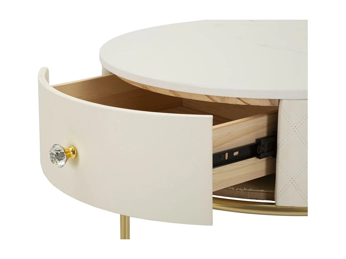 Mesa de Cabeceira MF12, Branco, 52x52x70 cm, Epikasa