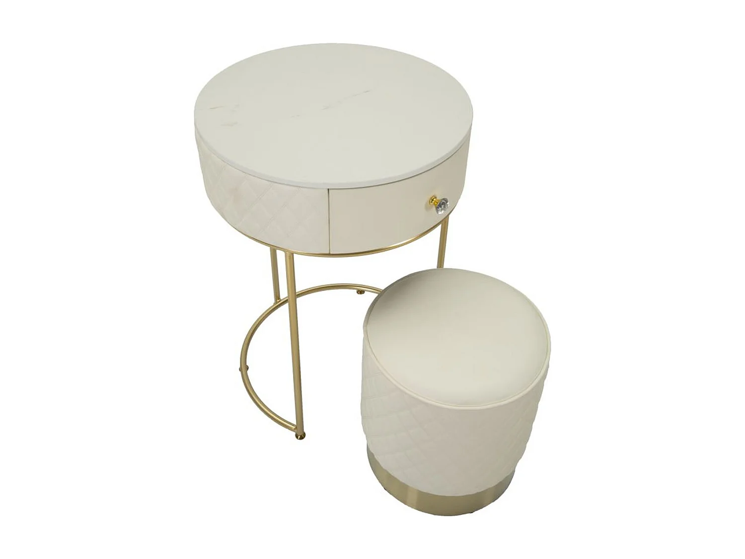 Mesa de Cabeceira MF12, Branco, 52x52x70 cm, Epikasa
