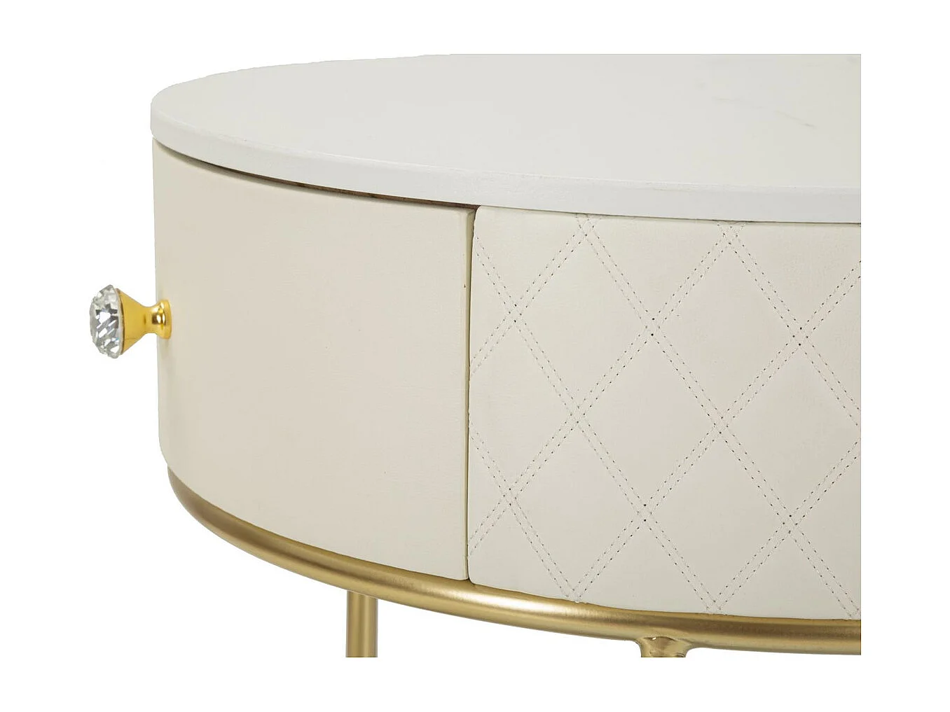Mesa de Cabeceira MF12, Branco, 52x52x70 cm, Epikasa