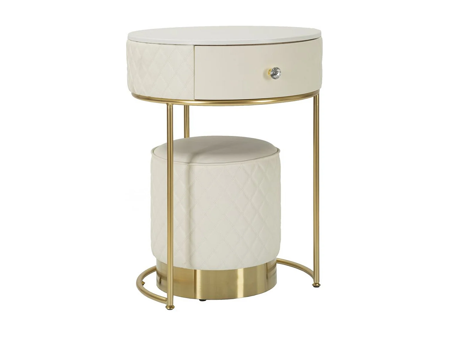 Mesa de Cabeceira MF12, Branco, 52x52x70 cm, Epikasa